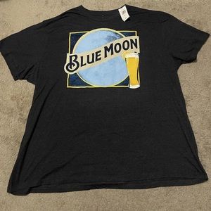 Blue Moon Gray Classic Logo Men's Size 5XL T-Shirt Ringer yellow